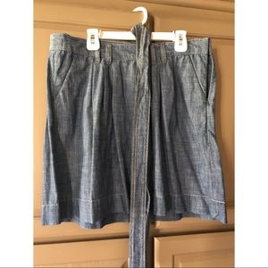 Denim skirt with belt
